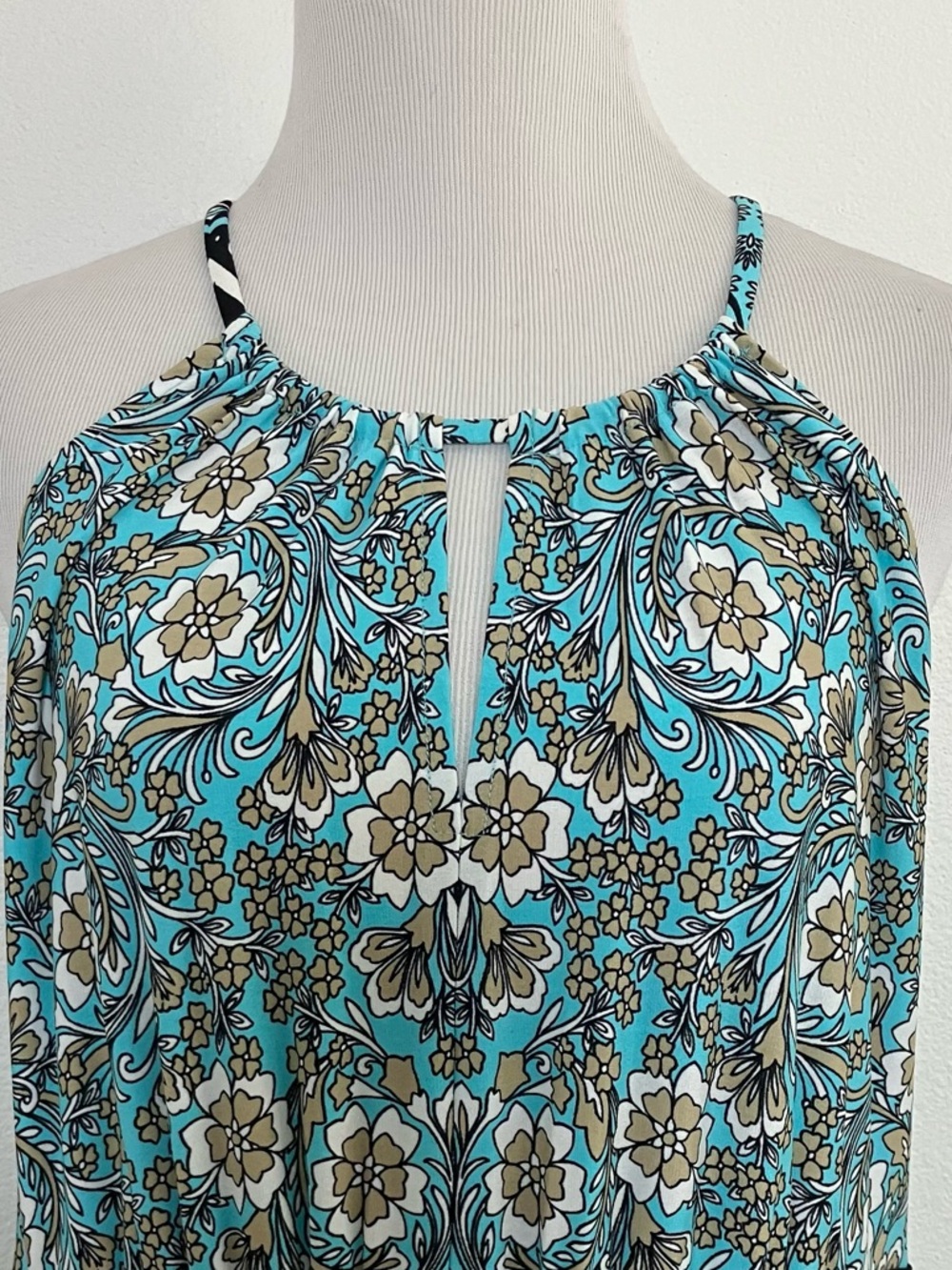 Turquoise Halter Maxi Dress - Picture 7 of 15